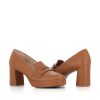 Woman of Carlo | Del Carlo Decollete 11621 Brown Woman Cognac