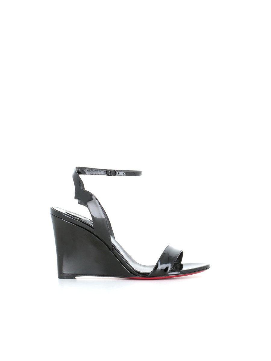 Woman christian louboutin | Christian Louboutin Wedge Chick 85 Black Women