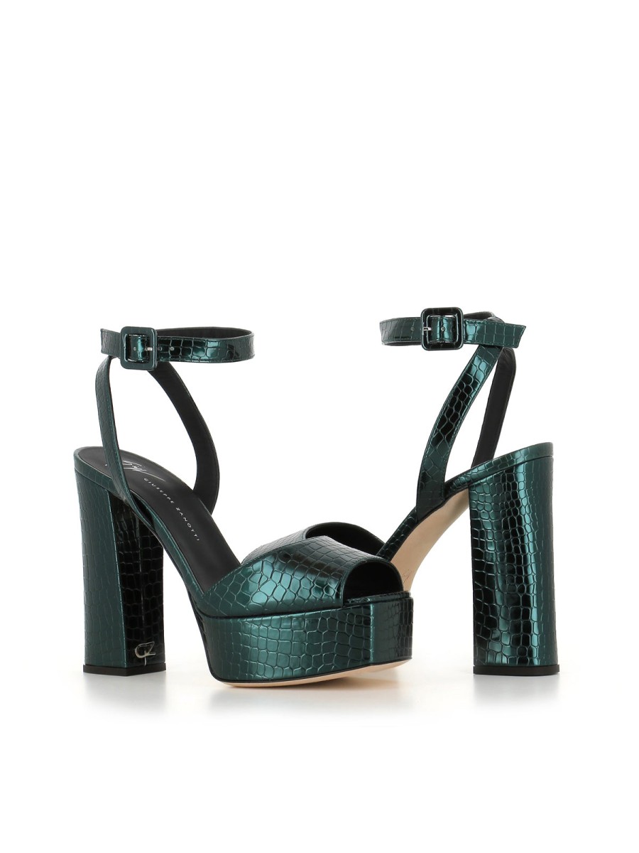 Woman Giuseppe Zanotti | Giuseppe Zanotti New Betty Sandal Green Women Emerald