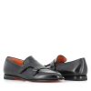 Man saints | Santoni Men'S Black Pagoda Moccasin