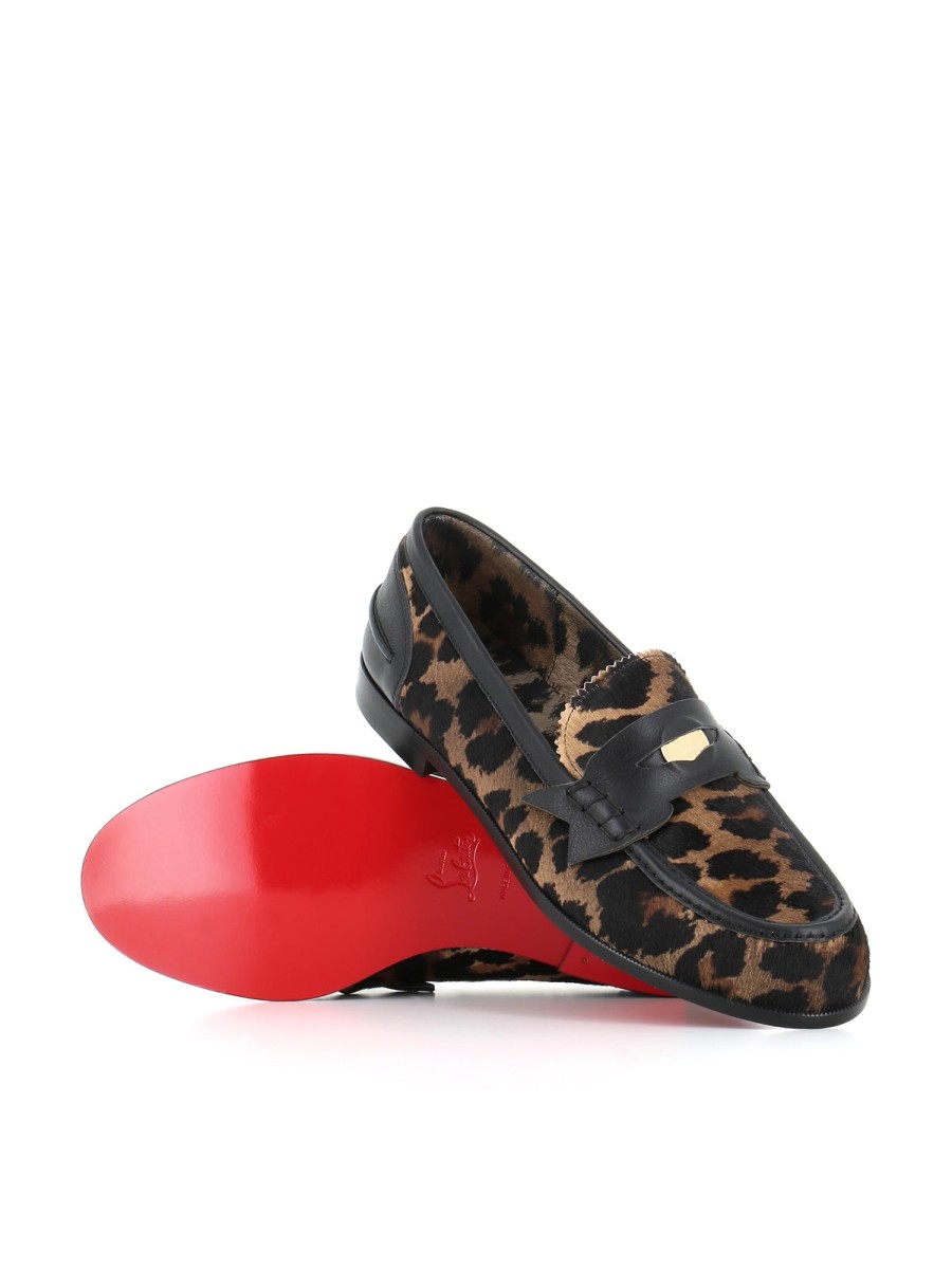 Woman christian louboutin | Christian Louboutin Women'S Penny Pattern Moccasin Spotted