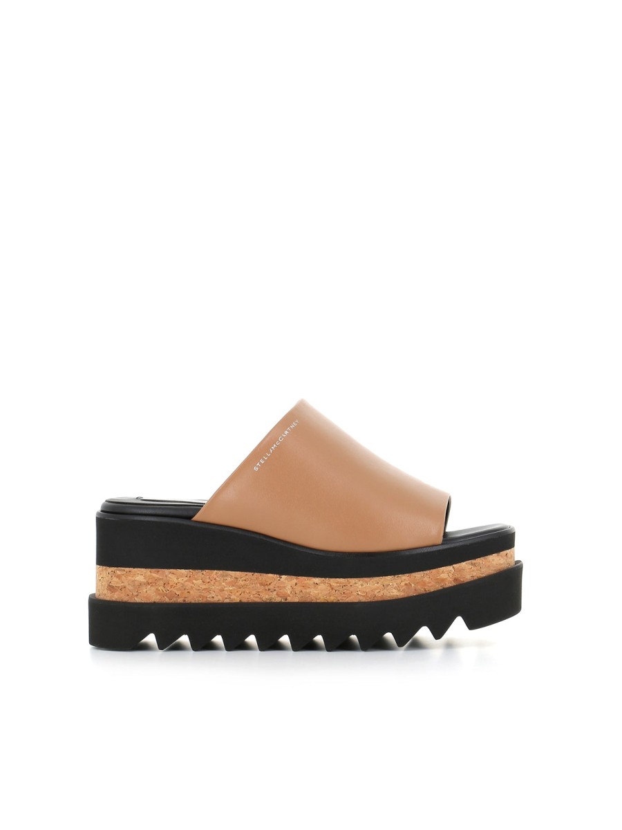 Woman stella mccartney | Stella Mccartney Sabot With Plateau Sneak Elyse Brown Women Brandy