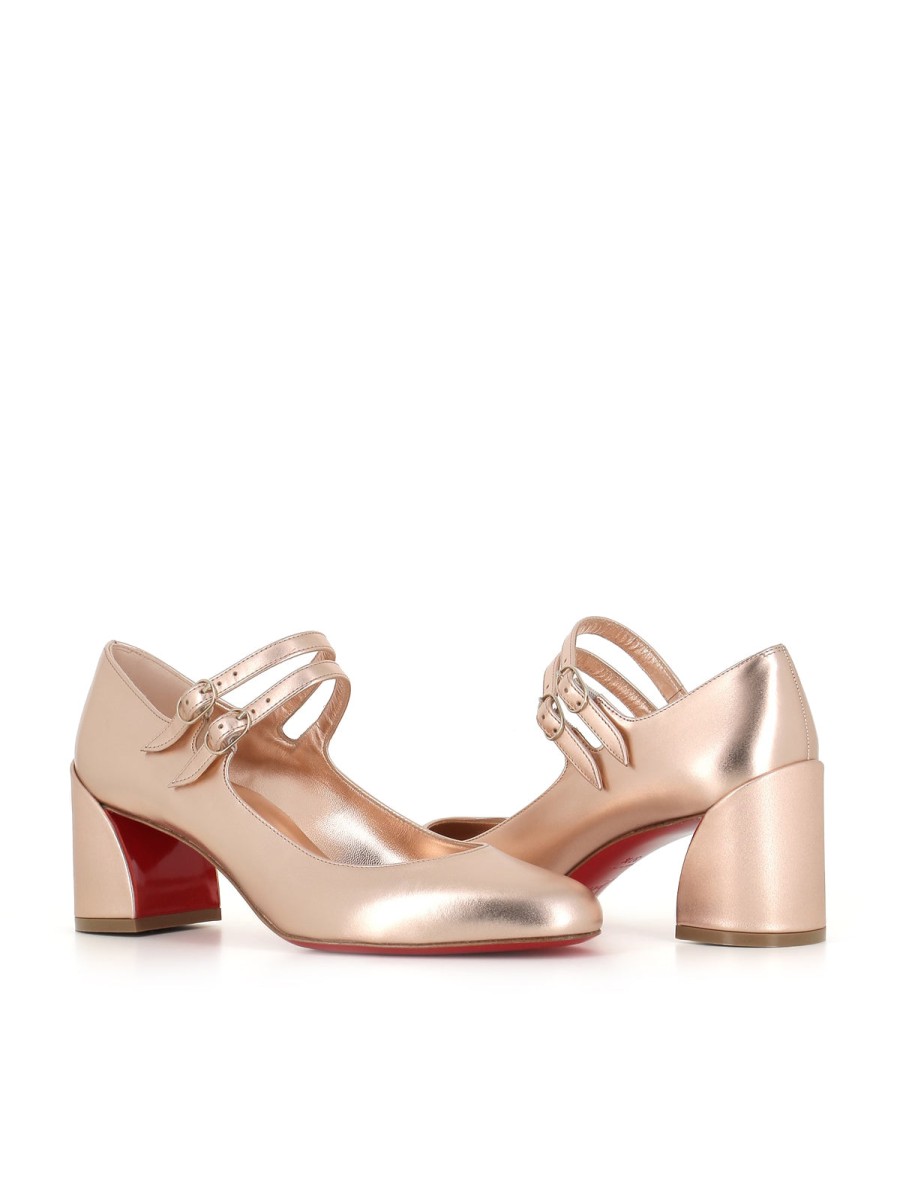 Woman christian louboutin | Christian Louboutin Decollete Miss Jane 55 Gold Women'S Rose Gold