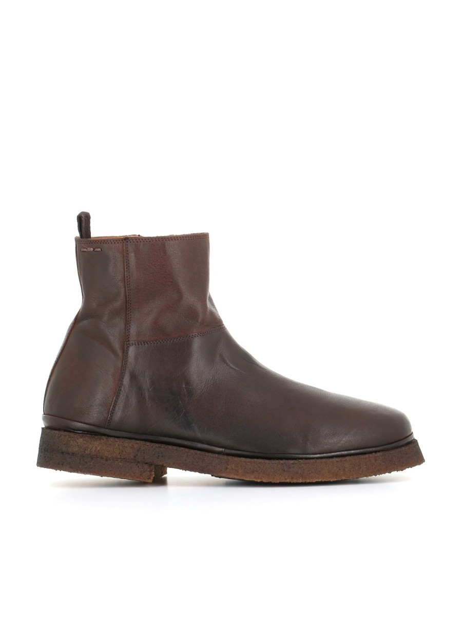 Man alexander hotto | Alexander Hotto Ankle Boot 64028 Brown Men'S Dark Brown