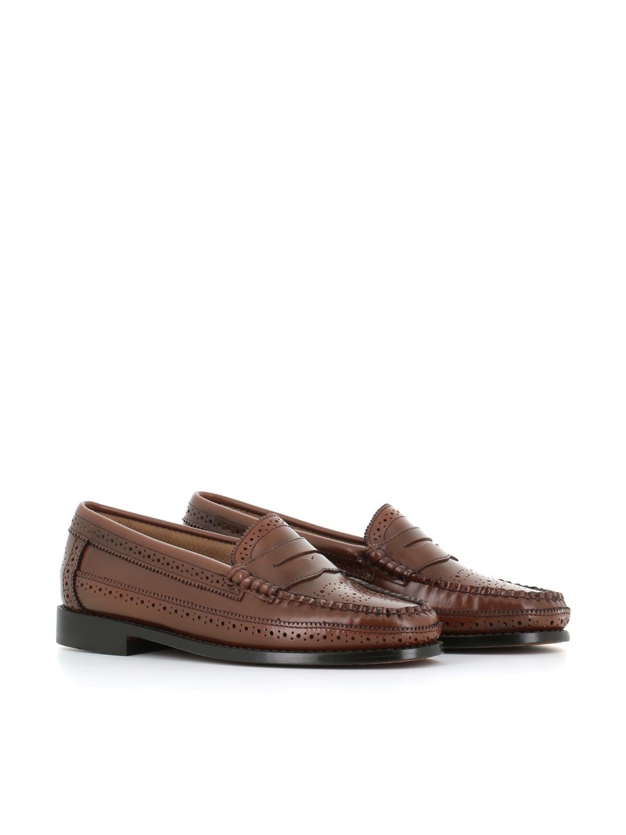 Woman weejuns by gh bass & co. | Weejuns By Gh Bass & Co. Penny Brogues Moccasin Brown Women Cognac