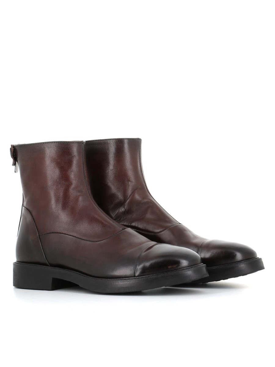 Man Alberto Fasciani | Alberto Fasciani Ankle Boot Gabriel 10023 Brown Man Mahogany