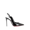 Woman christian louboutin | Christian Louboutin Decollete Hot Chick Sling 100 Black Women