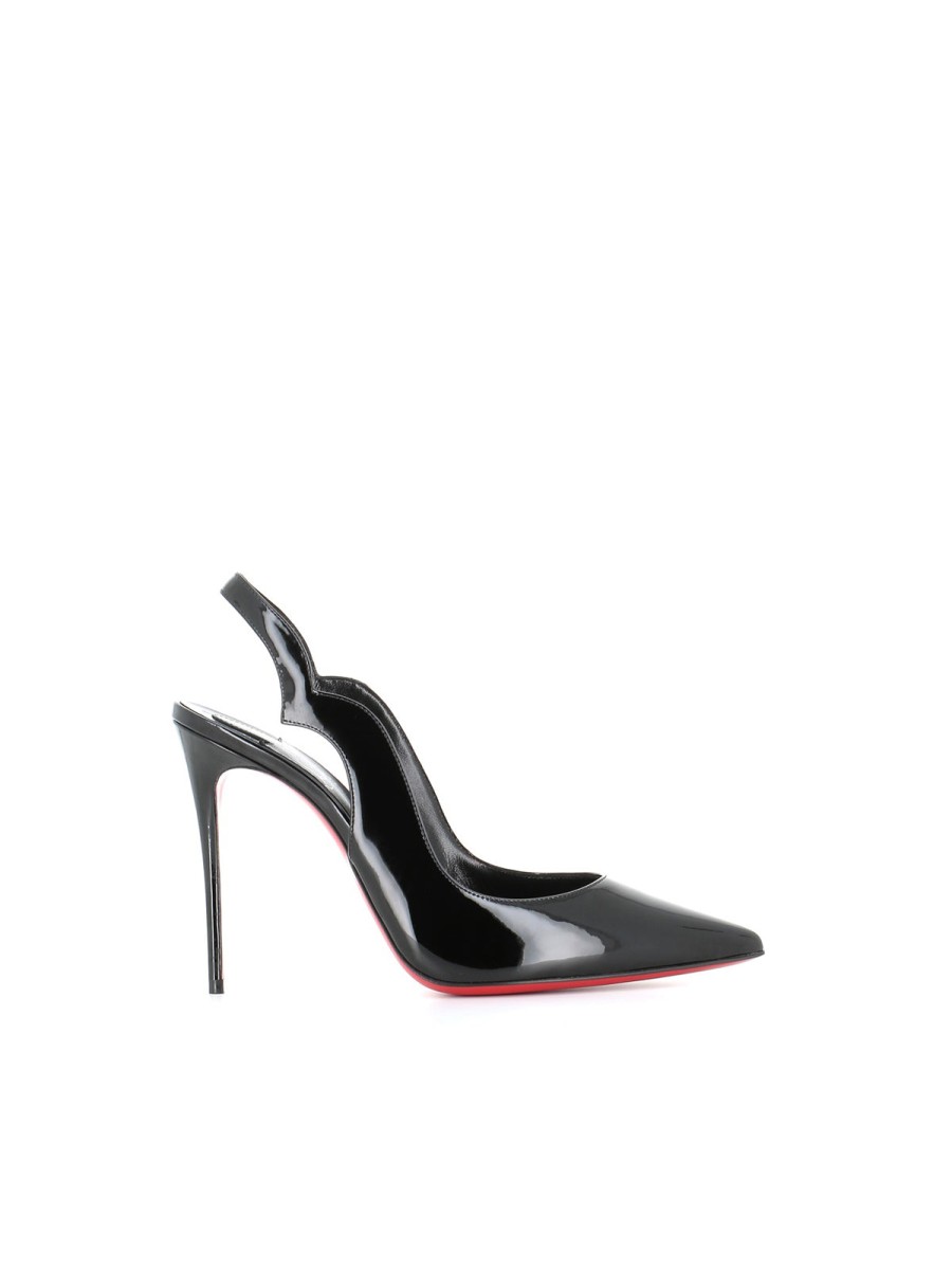 Woman christian louboutin | Christian Louboutin Decollete Hot Chick Sling 100 Black Women