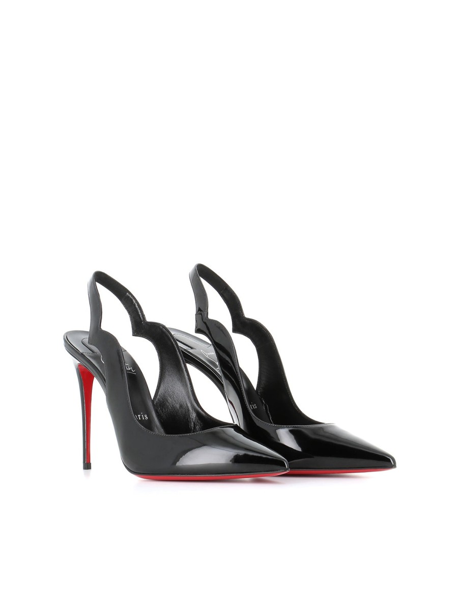 Woman christian louboutin | Christian Louboutin Decollete Hot Chick Sling 100 Black Women