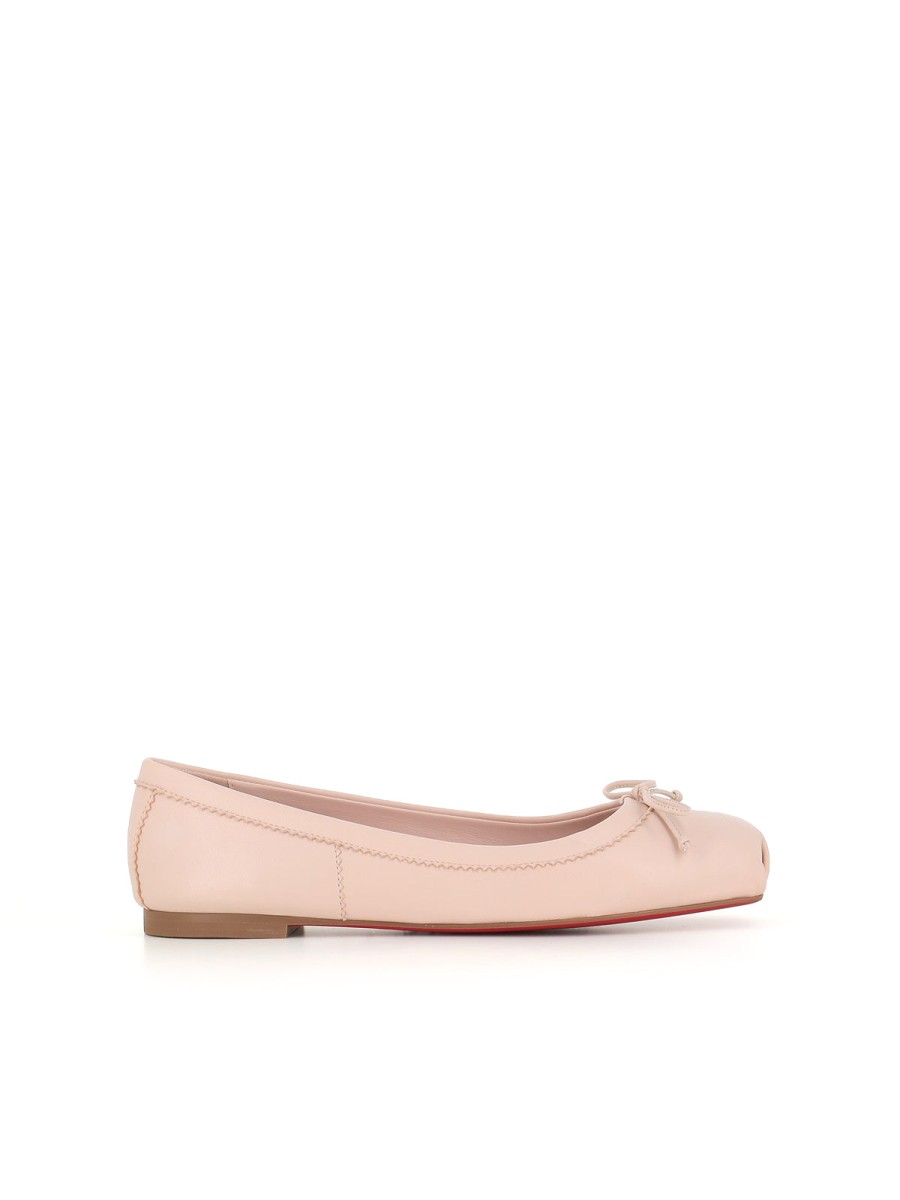 Woman christian louboutin | Christian Louboutin Ballerina Mamadrague Flat White Women'S Milk