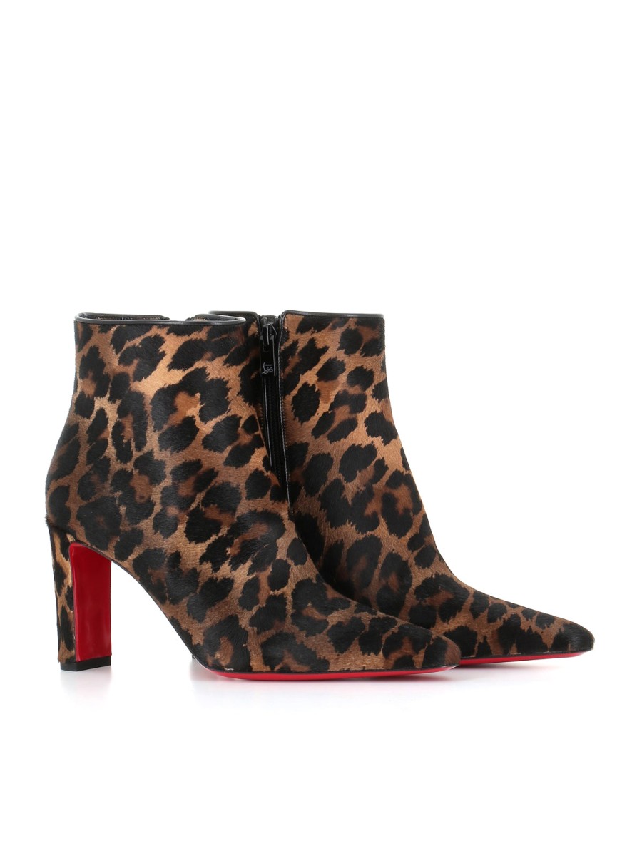 Woman christian louboutin | Christian Louboutin Suprabooty 85 Pattern Women'S Ankle Boot Spotted