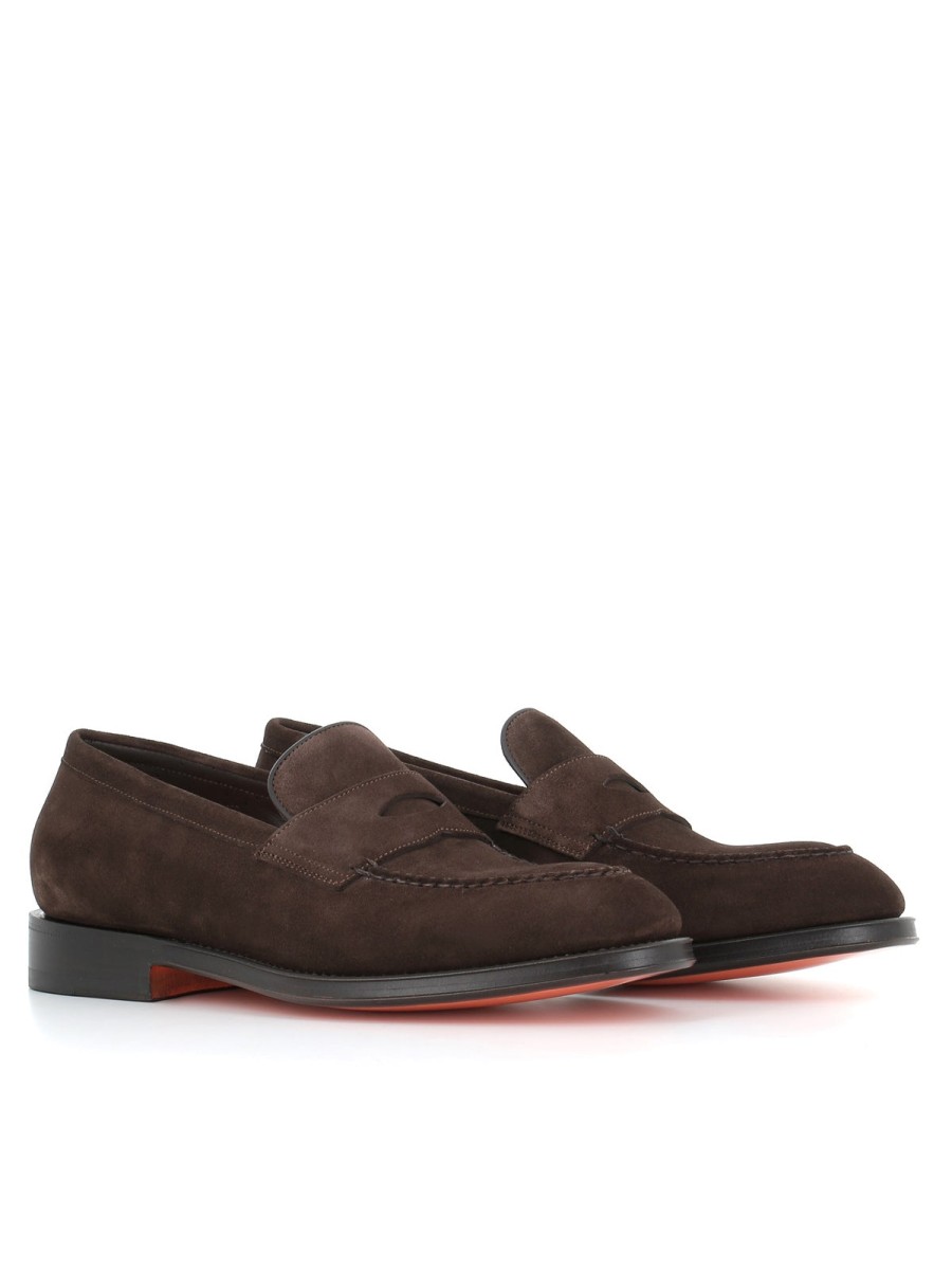 Man saints | Santoni Men'S Jenkins Moccasin Brown Dark Brown