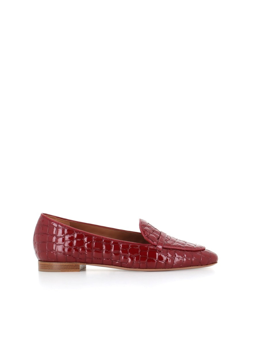 Woman malone souliers | Malone Souliers Moccasin Bruni 10-17 Purple Women Bordeaux