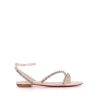 Woman christian louboutin | Christian Louboutin Mafaldina Spiker Flat Sandal Pink Women Nude