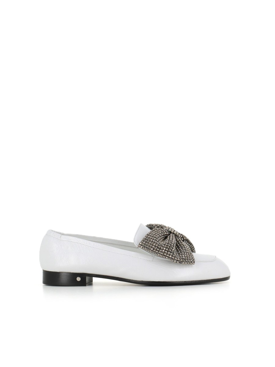 Woman Laurence Dacade | Laurence Dacade Angela Moccasin White Women'S White/Silver