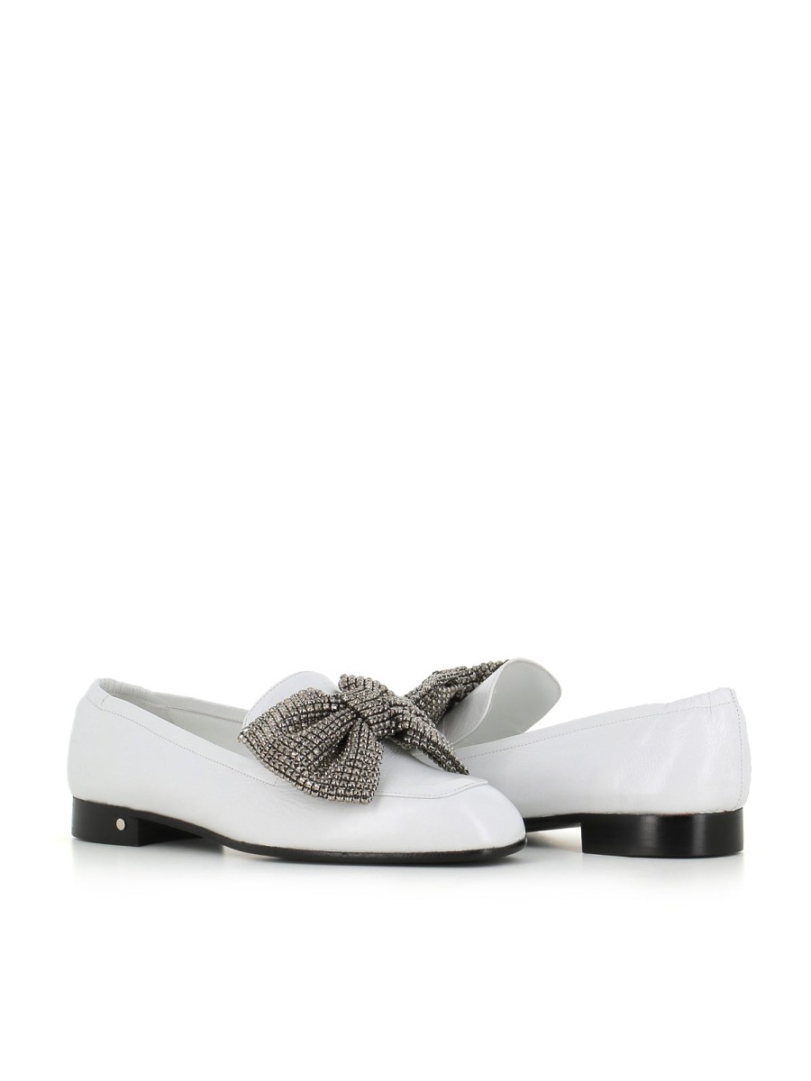 Woman Laurence Dacade | Laurence Dacade Angela Moccasin White Women'S White/Silver