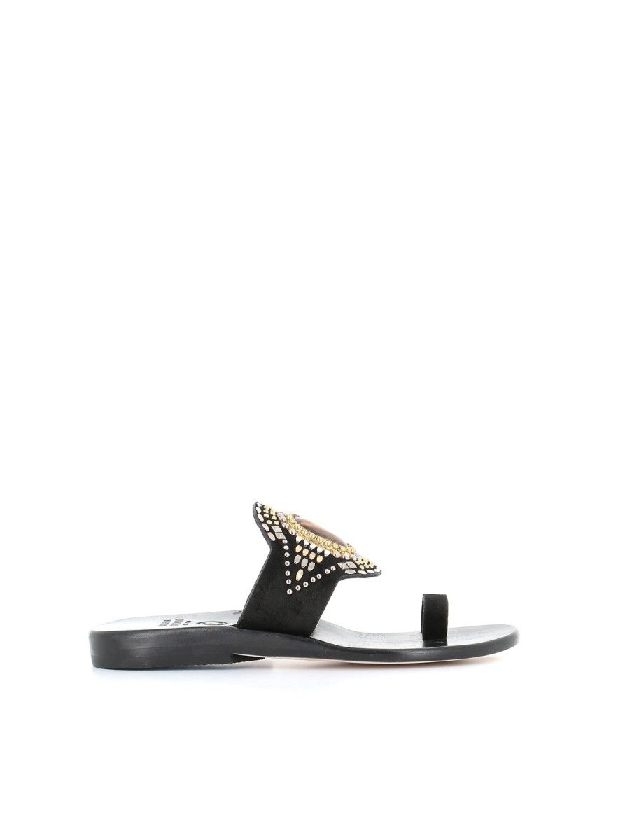 Woman Calleen Cordero | Calleen Cordero Black Rocal Sandal Women Black