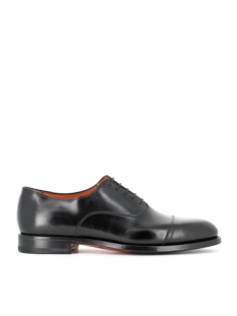 Man saints | Santoni Oxford Colin 14709 Black Men