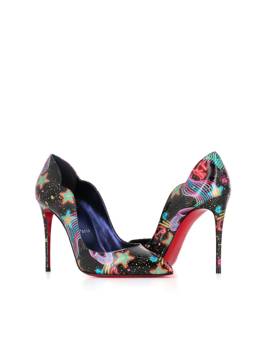 Woman christian louboutin | Christian Louboutin Women'S Hot Chick 100 Multicolor Decollete