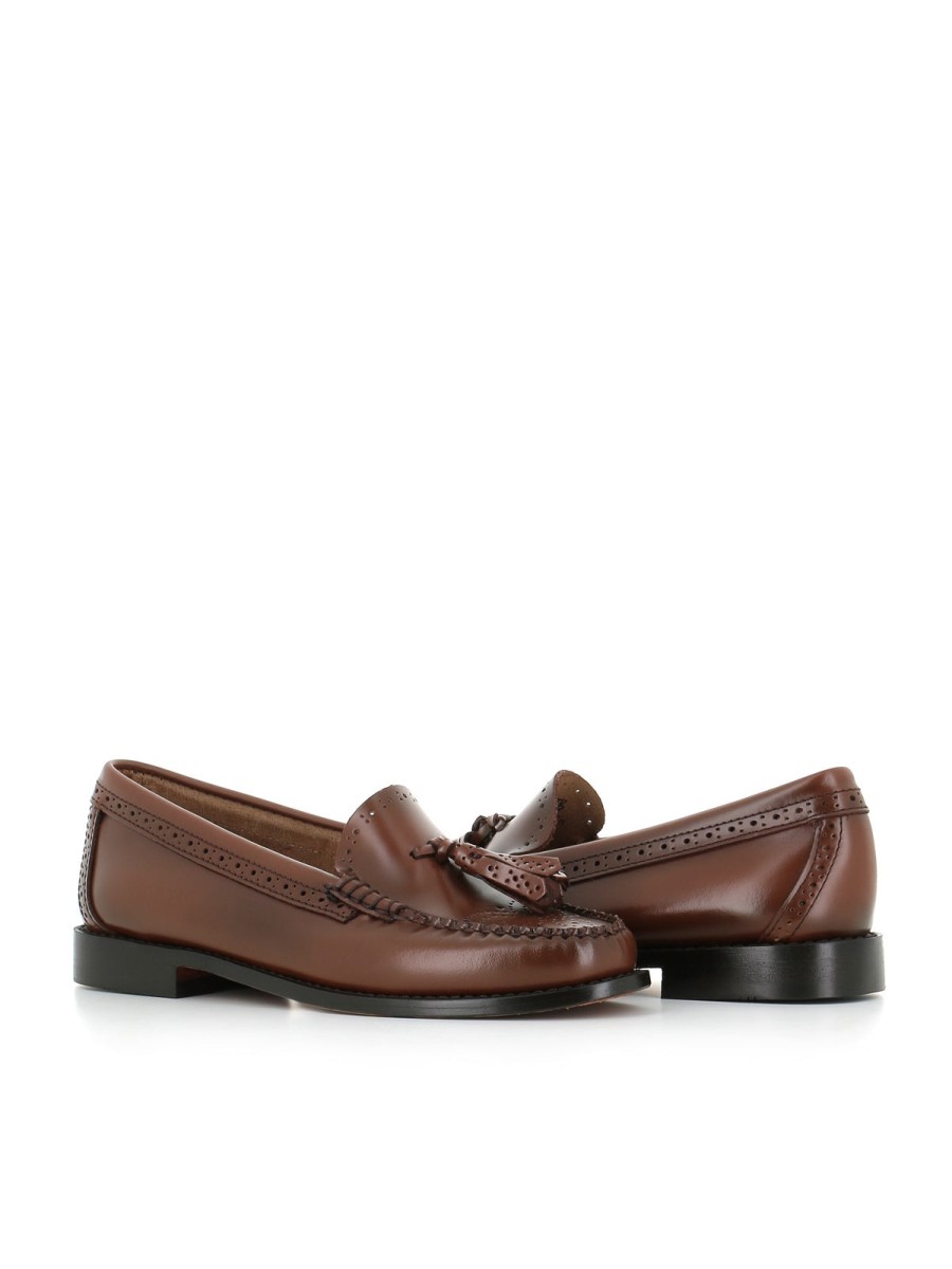 Woman weejuns by gh bass & co. | Weejuns By Gh Bass & Co. Estrelle Brogue Tassel Loafer Brown Women Cognac