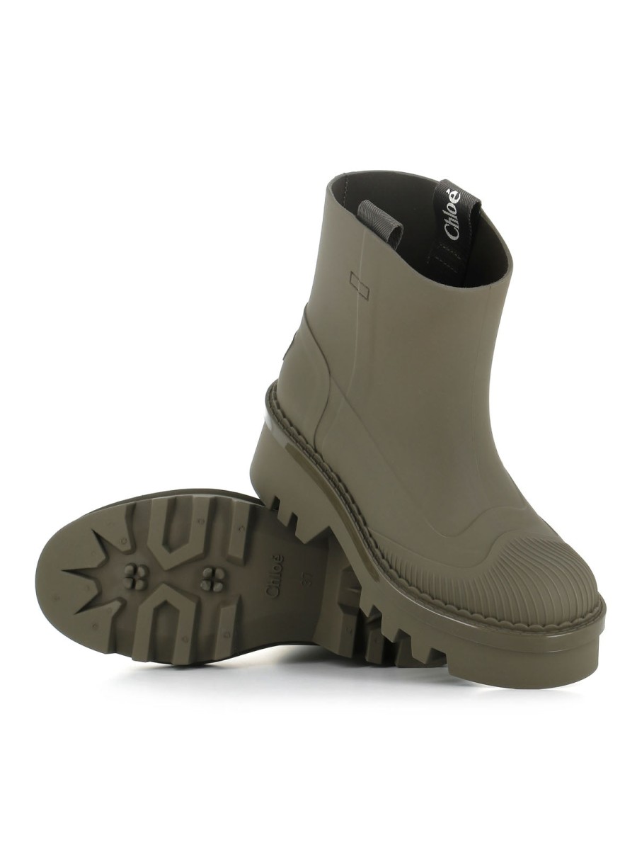 Woman chloé | Chloe Raina Green Women'S Ankle Boot Military Green