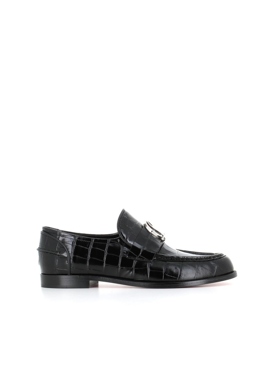 Woman christian louboutin | Christian Louboutin Cl Moc Flat Moccasin Black Woman