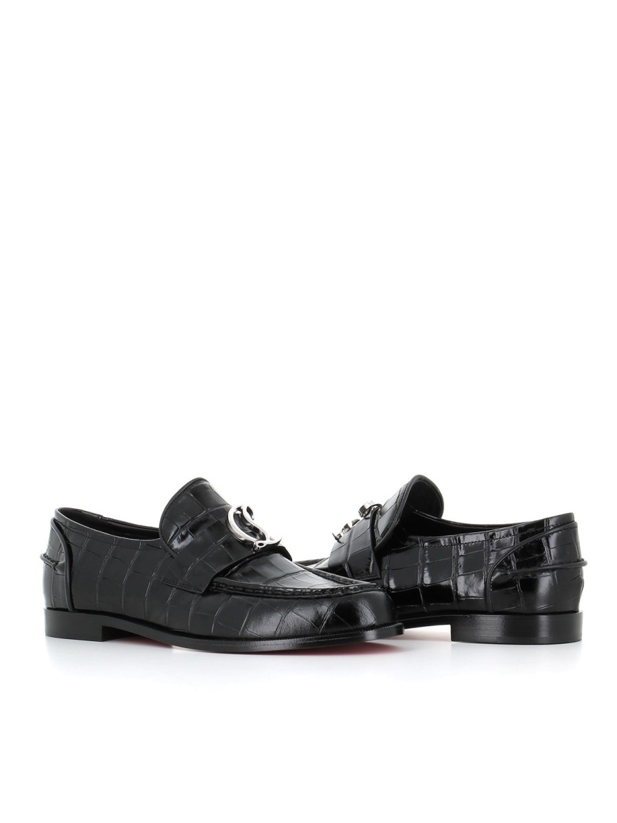 Woman christian louboutin | Christian Louboutin Cl Moc Flat Moccasin Black Woman