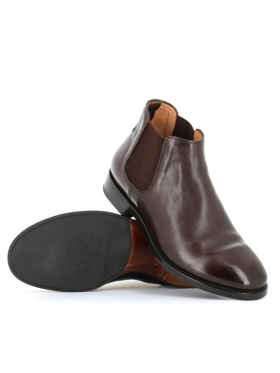 Man Alberto Fasciani | Alberto Fasciani Chelsea Abel 59001 Brown Men'S Ebony