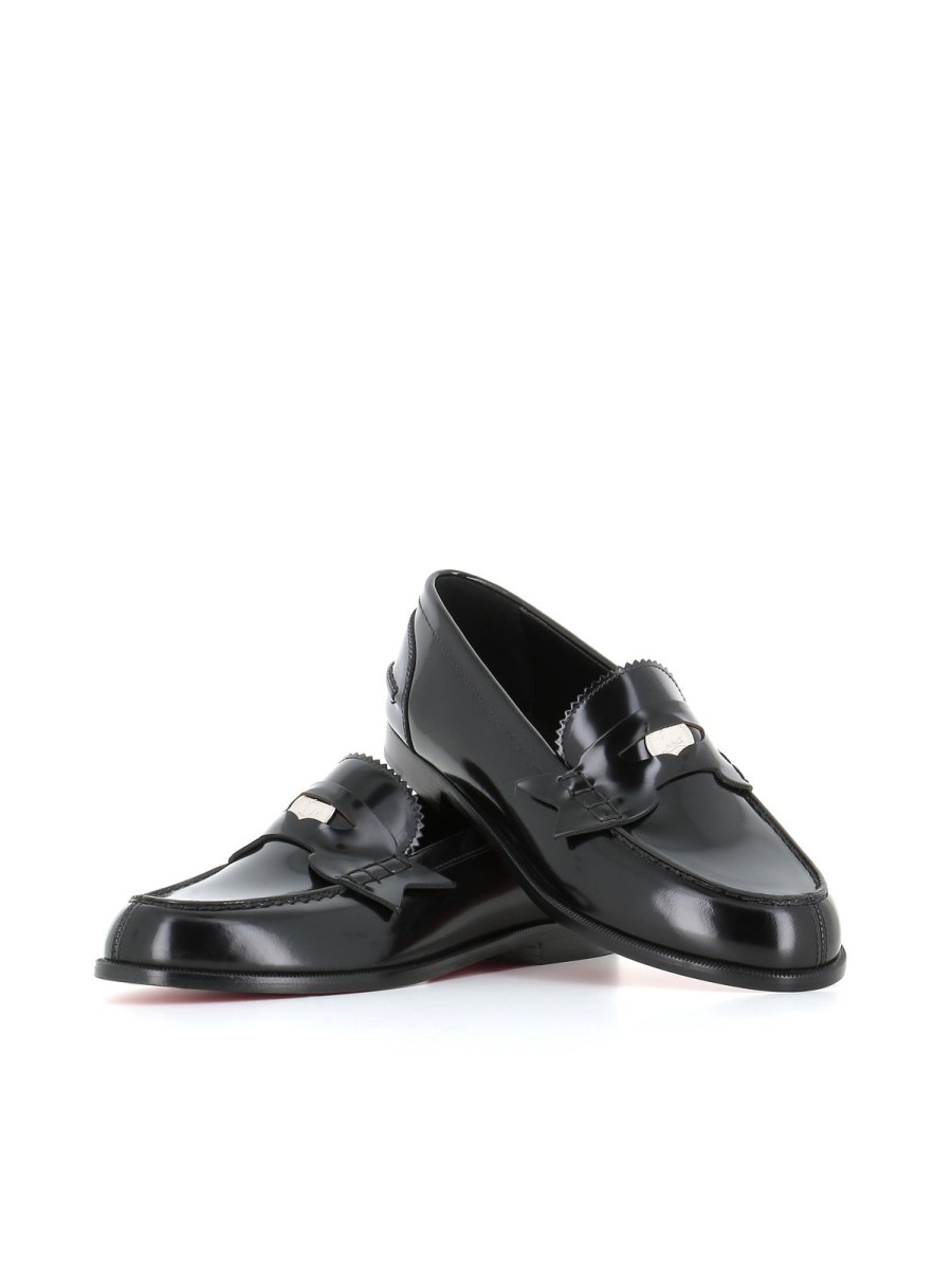 Woman christian louboutin | Christian Louboutin Black Penny Loafer For Women