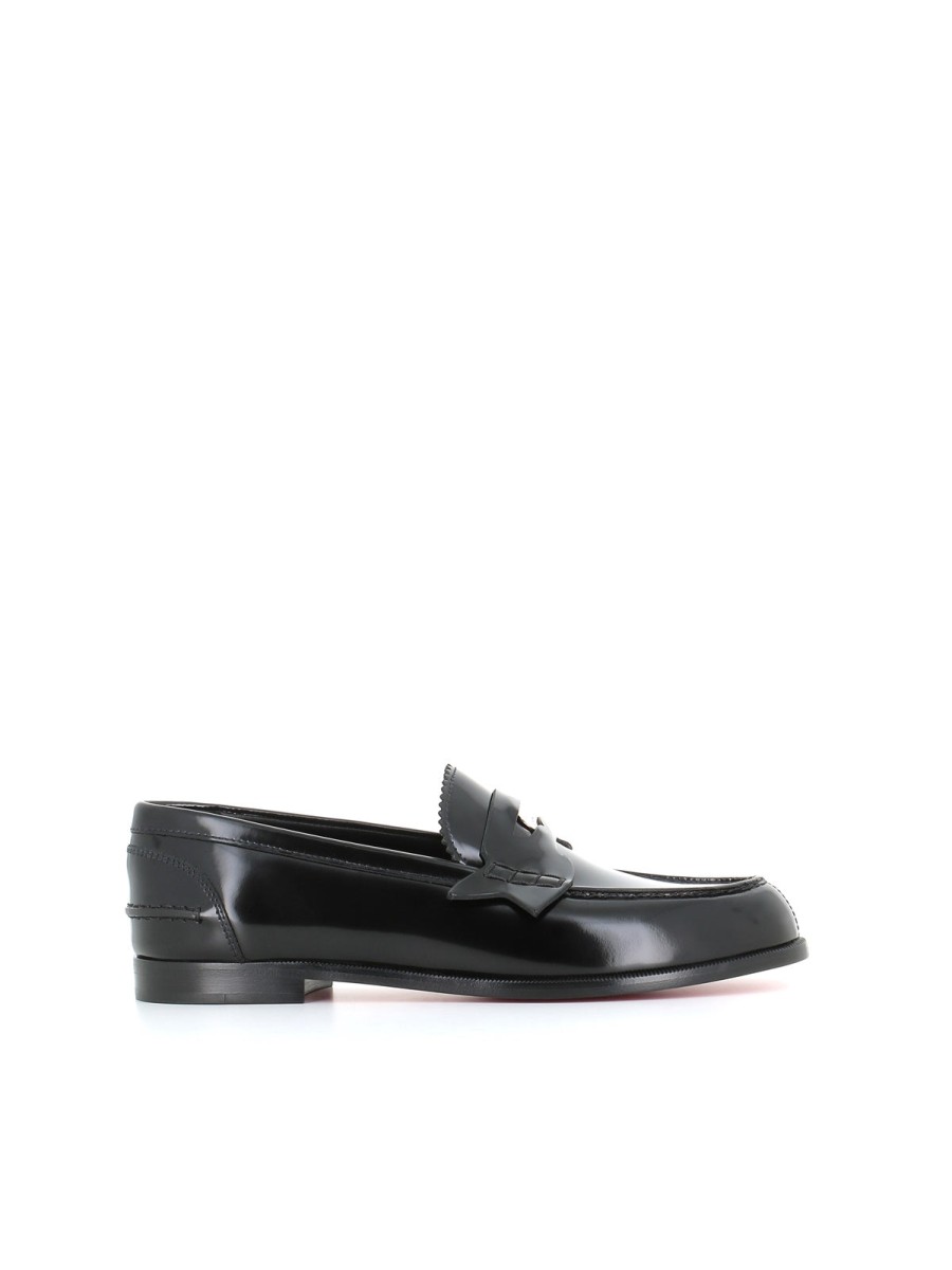 Woman christian louboutin | Christian Louboutin Black Penny Loafer For Women