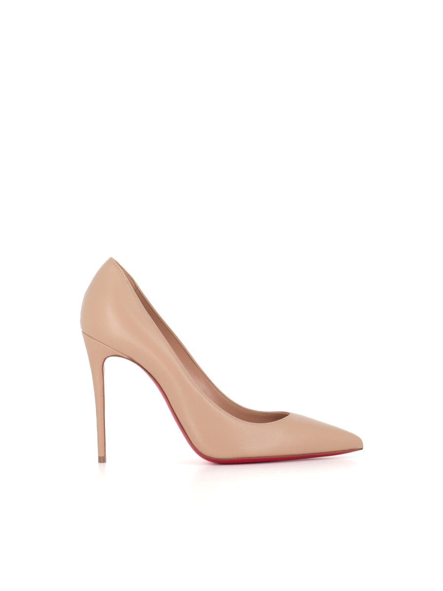 Woman christian louboutin | Christian Louboutin Decollete Kate 100 Pink Women Nude