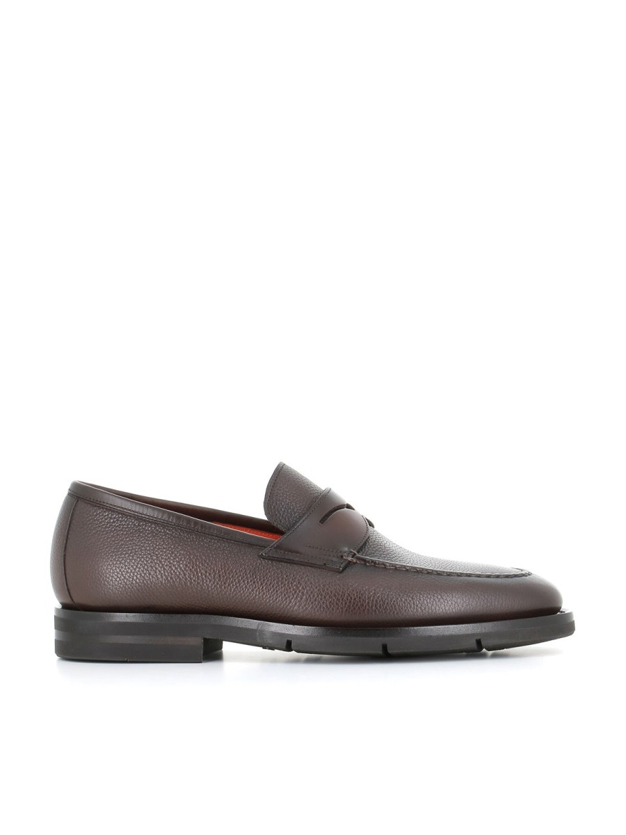 Man saints | Santoni Perfect Brown Men'S Moccasin