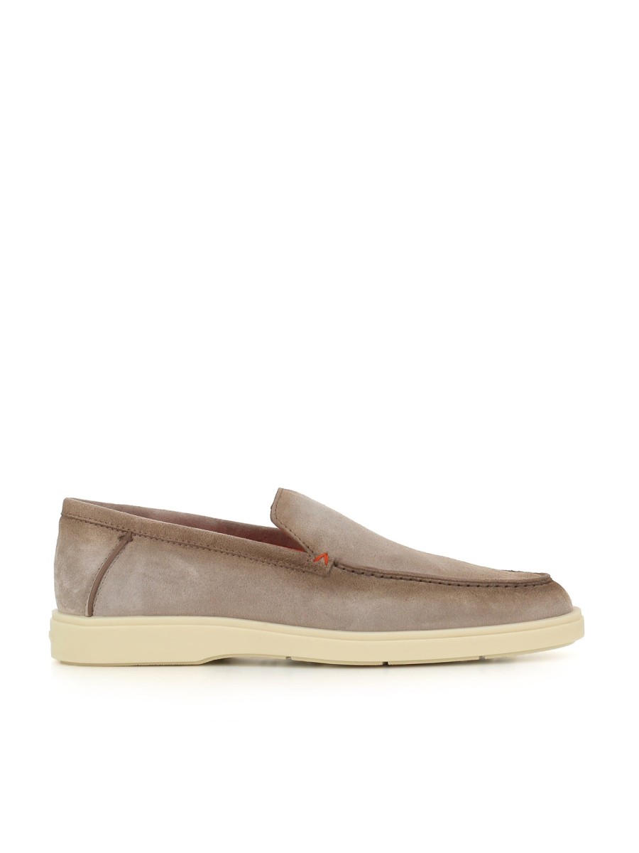 Man saints | Santoni Botanist Gray Men'S Moccasin