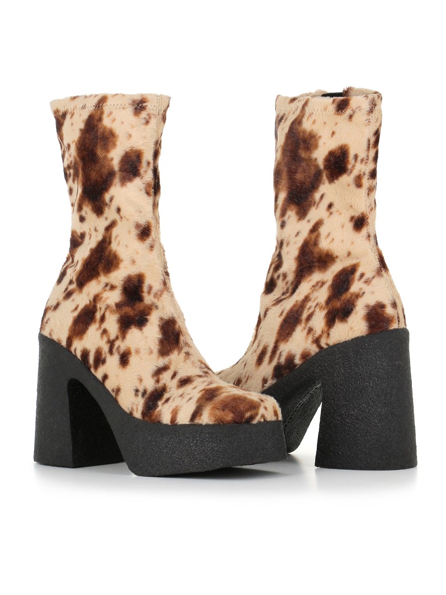 Woman stella mccartney | Stella Mccartney Women'S Skyla Ankle Boot With Multicolor Animal Print