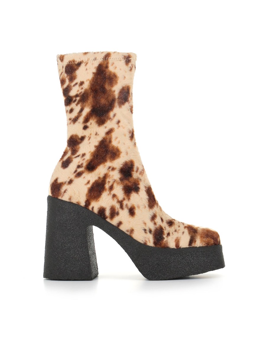 Woman stella mccartney | Stella Mccartney Women'S Skyla Ankle Boot With Multicolor Animal Print