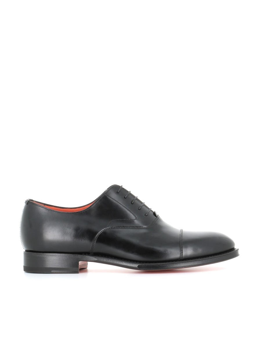 Man saints | Santoni Oxford Classic Black Men