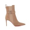 Woman christian louboutin | Christian Louboutin Ankle Boot So Cl Chelsea Booty 85 Brown Women Sand