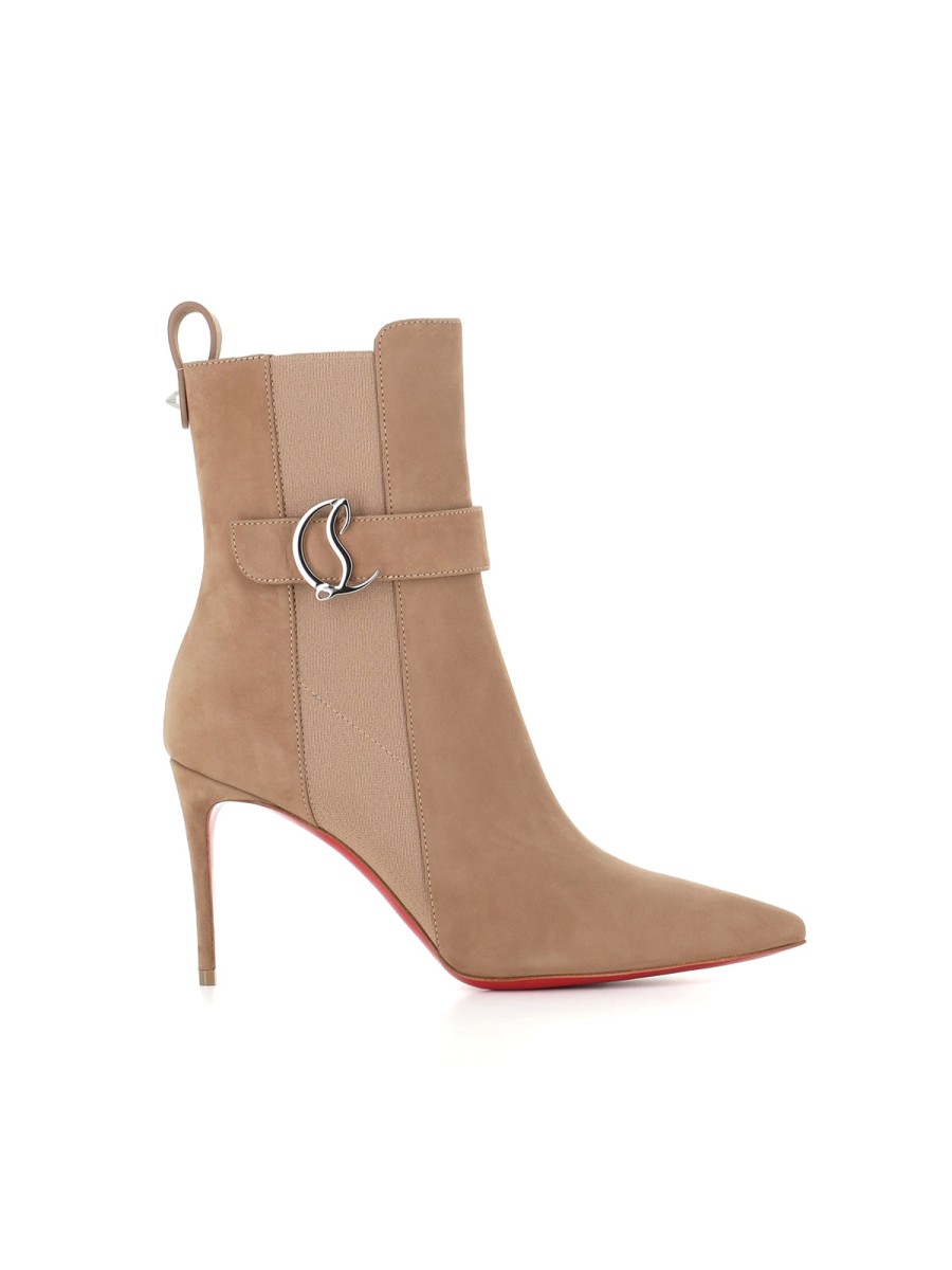 Woman christian louboutin | Christian Louboutin Ankle Boot So Cl Chelsea Booty 85 Brown Women Sand