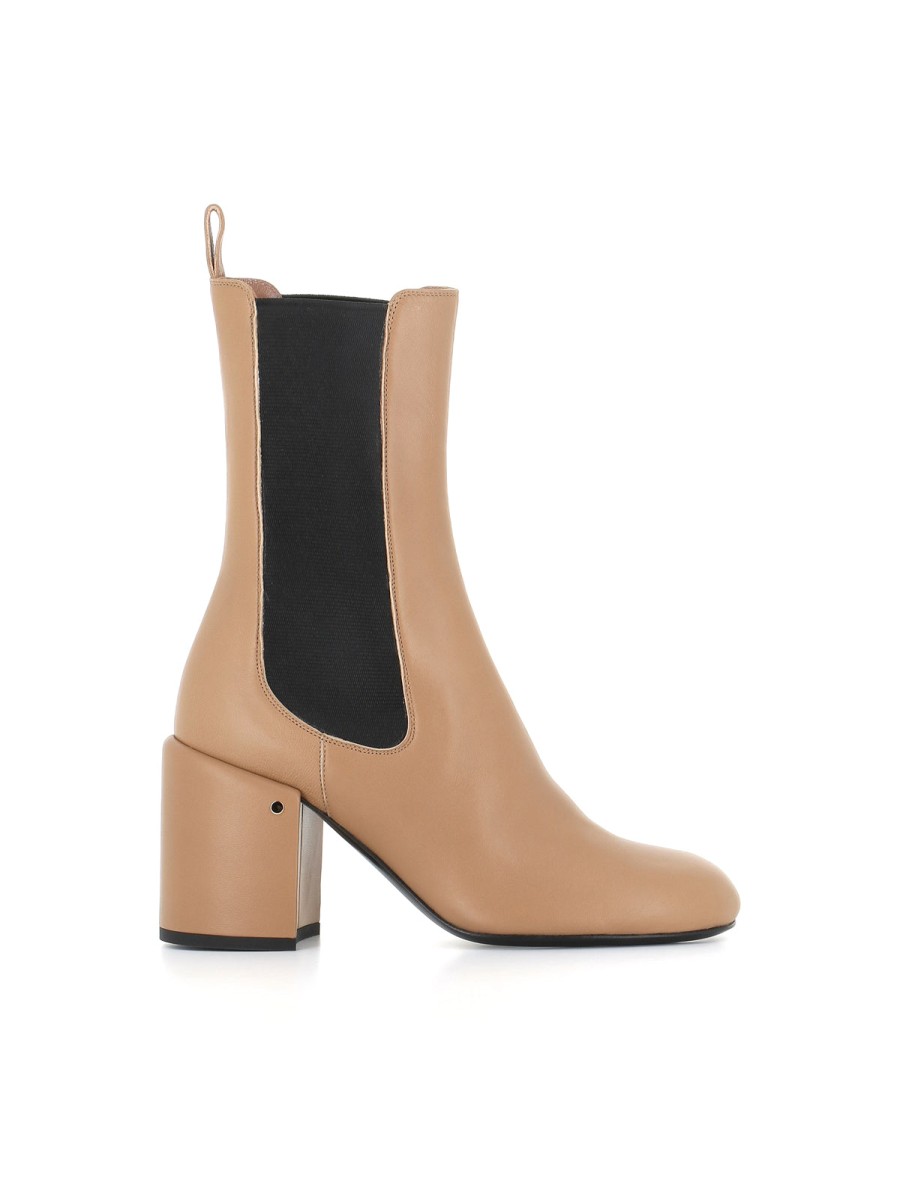 Woman Laurence Dacade | Laurence Dacade Elen Lamb Beige Women'S Ankle Boot