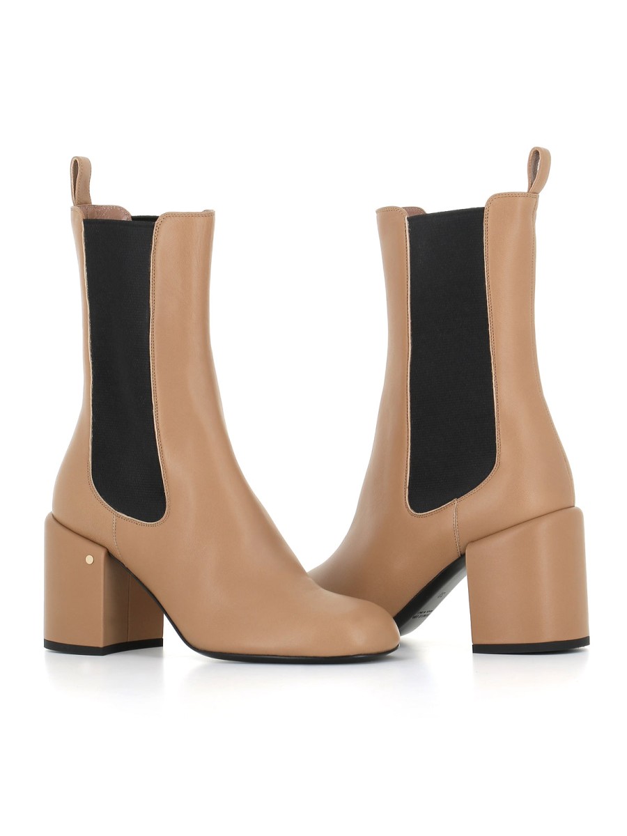 Woman Laurence Dacade | Laurence Dacade Elen Lamb Beige Women'S Ankle Boot