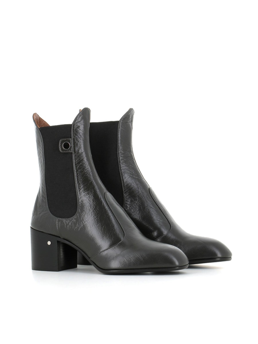 Woman Laurence Dacade | Laurence Dacade Angie Gray Women'S Ankle Boot Dark Grey