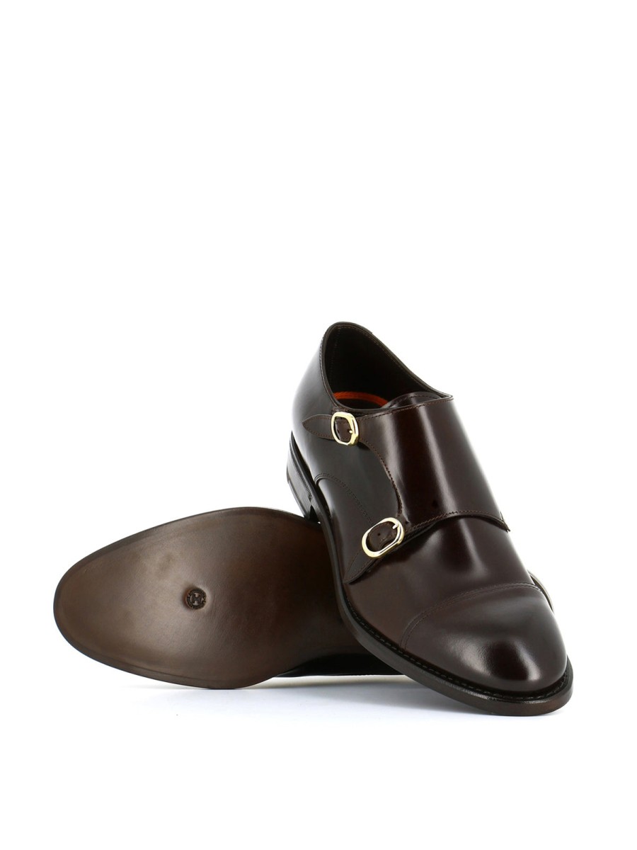 Man henderson baracco | Henderson Baracco Double Buckle 52201 Brown Men'S Dark Brown